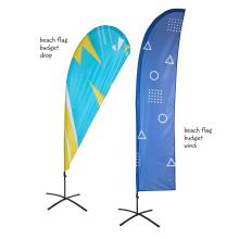 Reklamná ekonomická vlajka v tvare krídla a kvapky - stredná/M
