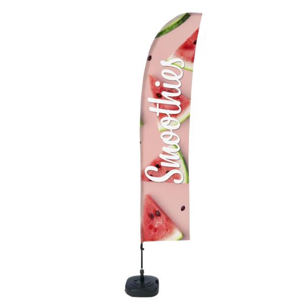 Beach Flag Budget Wind Complete Set Smoothies Watermelon Spanish ECO