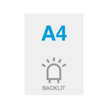 Tlač na plagátovú fóliu presvetlenú A4 275g/m² satinovaný povrch