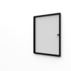 Interiérová vitrína Economy 4xA4 - plechová zadná stena, čierna - 31